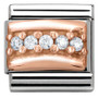 Nomination Italy- Rose Gold Viidellä Zirkonilla, classic pala
