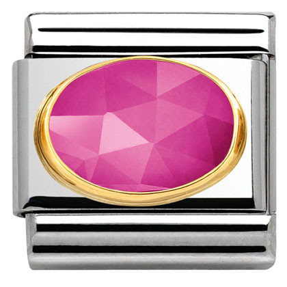 Nomination Italy- Classic gold, viistehiottu jade fuksia