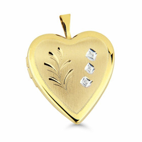 Korutuote Oy- Hopeamedaljonki kullattu sydän 21mm