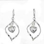 Silver Bar- Sydän, hopeakorvakorut 