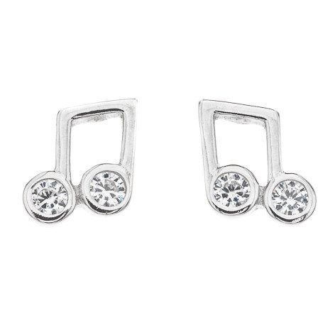 Silver Bar- Nuottilanka, hopeakorvakorut 