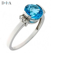 D I A - Timantti- topaasisormus, keltakulta