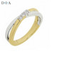 D I A - Timanttisormus, valko/keltakulta