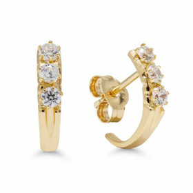 Korutuote Oy- Puolikaari zirkoneilla, keltakultaa. 