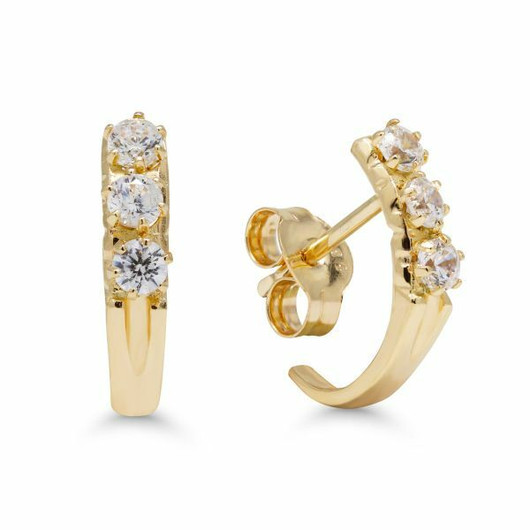 Korutuote Oy- Puolikaari zirkoneilla, keltakultaa. 