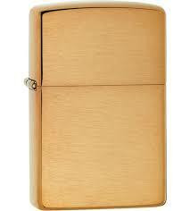 Zippo-  Brushed Brass, sytytin