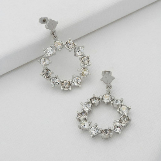 Ted Baker- Crissty Large Crystal Hoop Drop, korvakorut