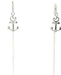 Silver Bar- Ankkuri, hopeakorvakorut