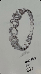 Classic silver- Sormus, hopea. USEITA KOKOJA!