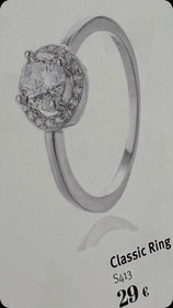 Classic silver- Sormus, hopea. USEITA KOKOJA!