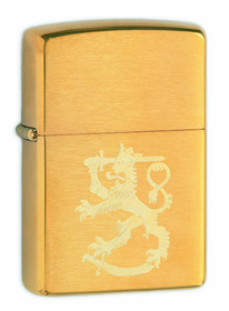 Zippo- Suomi Leijona harjattu messinki, sytytin