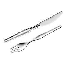 Kultakeskus Oy-  Ruokahaarukka ja -veitsi 6 paria, Tapio Wirkkala. Jaloteräs