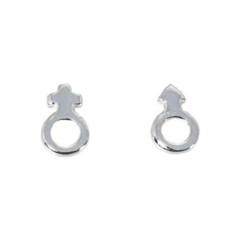 Silver Bar- Hän ja hän nappi 5mm, hopeakorvakorut
