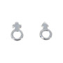 Silver Bar- Hän ja hän nappi 5mm, hopeakorvakorut