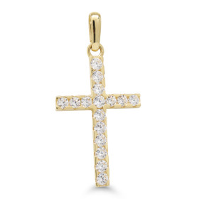 Korutuote Oy- Riipus, risti. Keltakultaa