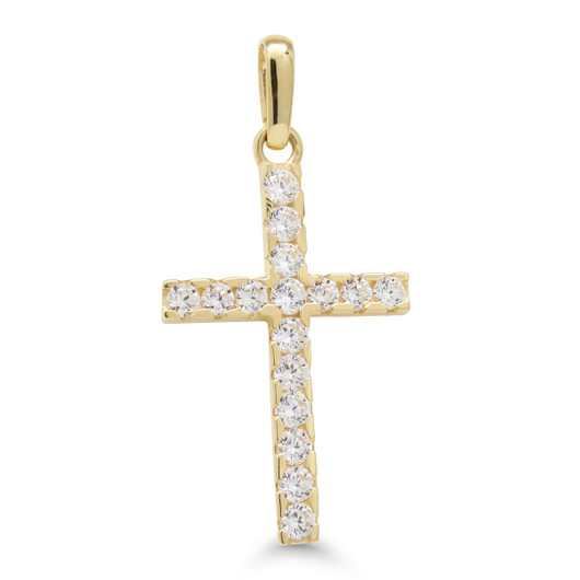 Korutuote Oy- Riipus, risti. Keltakultaa