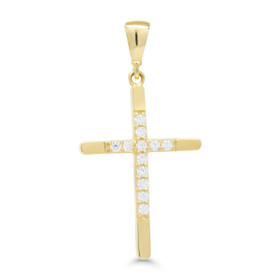 Korutuote Oy- Riipus, risti. Keltakultaa