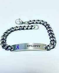 Silver Bar- Laatta, epilepsia- teräsrannekoru