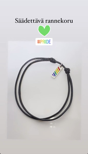 Silver Bar- Pride, teräs/nahkarannekoru