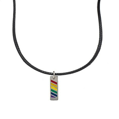 Silver Bar- Pride, teräs/nahkarannekoru