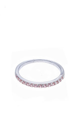 Classic silver- Rivisormus MUSTILLA kivillä, hopea. USEITA KOKOJA!