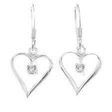 Silver Bar-Sydän, hopeakorvakorut