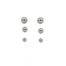 Silver Bar- Teräspallot, korvakorut. Setti