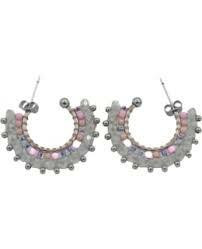 Silver Bar- Rengas, teräskorvakorut 