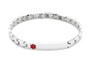 Silver Bar- Diabetesranne 21 cm, teräsrannekoru