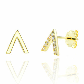 Classic silver- Hopeakorvakorut, kullattu