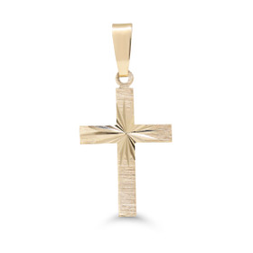 Korutuote Oy- Riipus, risti. Keltakultaa