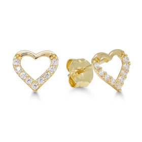 Korutuote Oy- Sydämenmuotoiset kultakorvakorut