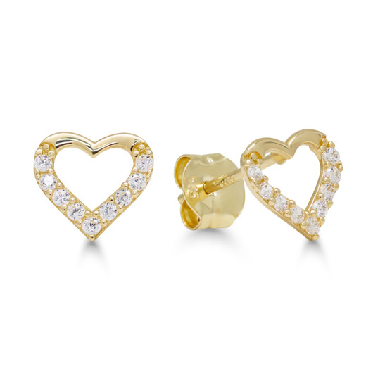 Korutuote Oy- Sydämenmuotoiset kultakorvakorut