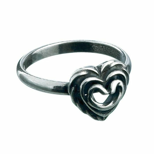 Talon sydän- Hopeasormus koko 17