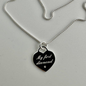 'My First Diamond' -kaulakoru, hopea