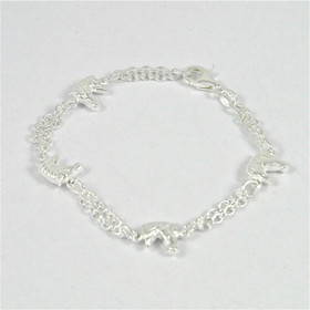 Hepparanneketju -rannekoru, hopea 17cm
