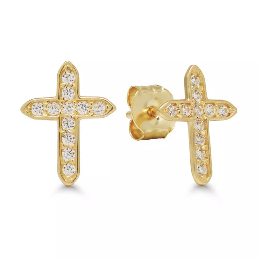 Korutuote Oy- Ristinmuotoiset kultakorvakorut