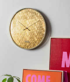 Karlsson- Seinäkello. Disco Gold