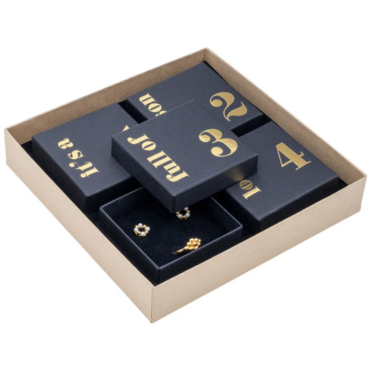 Adventtikalenteri- Jouluaiheella, koruille