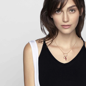 Nomination Italy- Riipus, sydän. Kullattu hopea