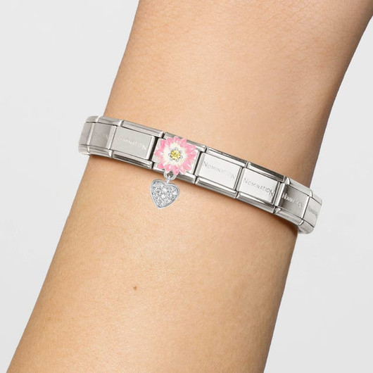 Nomination Italy- Classic Charms, Pinkki kukka ja sydän