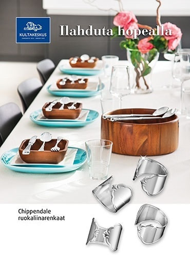 Kultakeskus Oy- Chippendale ruokaliinarenkaat 4 kpl