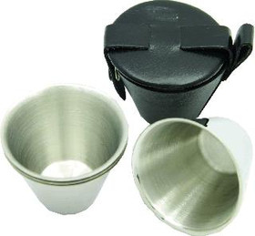 Teräskuppi 4kpl nahkakotelossa