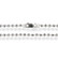 Korutuote Oy- Hopeaketju, hopea rodinoitu. 38cm. Beads Diamond Cut, palloketju