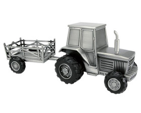 Pankki- Traktoripankki- peräkärryllä. Säästölipas