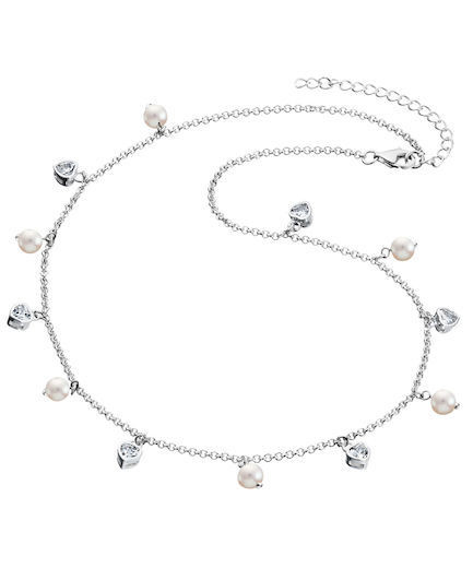 Pirami- Tyttökaulakoru sydämillä, zircon