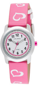 Leijona- Tyttöjen sydänaiheinen rannekello. USEITA VÄREJÄ!