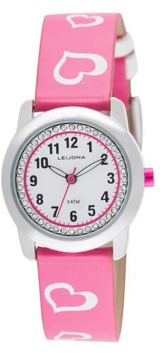 Leijona- Tyttöjen sydänaiheinen rannekello. USEITA VÄREJÄ!