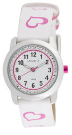 Leijona- Tyttöjen sydänaiheinen rannekello. USEITA VÄREJÄ!