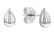 Calvin Klein- Sculptured Drops, korvakorut